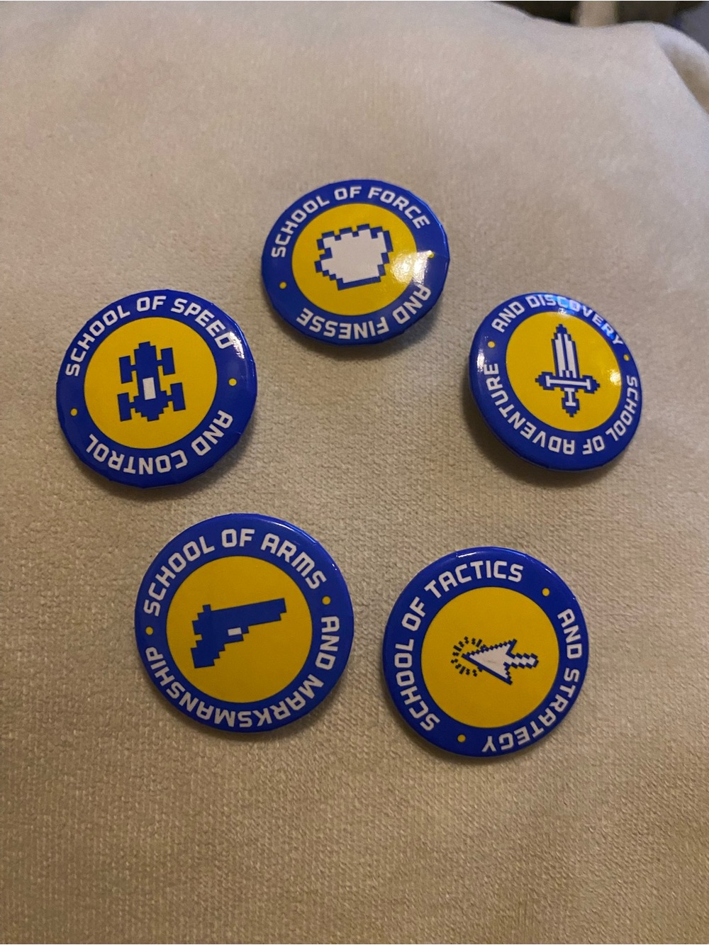 Lootcrate July 2013 Video Game High School pins
